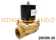 ação direta fechado normal de bronze de válvula de solenoide 2W350-35 para o gás de ar do óleo da água