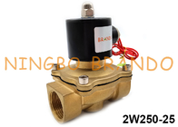 válvula de solenoide 2W250-25 fechado normal elétrica de bronze para a maneira do gasóleo 2 do ar da água