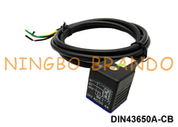 DIN43650A IP67 impermeável moldou o conector da bobina da válvula de solenoide do cabo com diodo emissor de luz