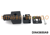 DIN43650A PG9 2P+E Conector de bobina de válvula solenoide IP65 AC DC Preto