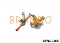 Válvula de solenoide média EVR3-038S da refrigeração da pressão 220VAC 12VDC