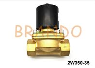 1-1/4” componente de bronze do equipamento da osmose reversa da válvula de solenoide da água das maneiras 2W350-35 dois