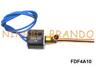 Válvula de solenoide 1/4&quot; 6.35mm da refrigeração do desumidificador FDF4A10 OD AC220V normalmente fechados
