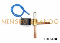 Válvula de solenoide do NC do cobre FDF6A58 para o condicionador de ar AC220V 5/16&quot; maneira do ângulo direito 2