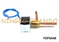 Válvula de solenoide do NC do cobre FDF6A58 para o condicionador de ar AC220V 5/16&quot; maneira do ângulo direito 2