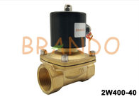 Do Normal AC220V/DC24 de bronze da válvula do óleo da água da polegada G1-1/2 válvula de solenoide 2W400-40 do fim
