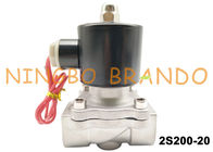 AC220V fim de um Normal de 3/4 de polegada 2/2 de válvula de solenoide de aço inoxidável do corpo de Uflow da maneira personalizada