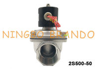 Válvula de aço inoxidável 2S500-50 do tratamento da água da válvula de solenoide da maneira a ação direta do NC 2/2