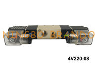 BSPT 1/4&quot; tipo luz elétrica DC24V de 4V220-08 AirTAC do controle do dobro pneumático da válvula de solenoide