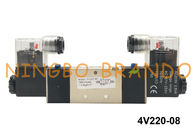 BSPT 1/4&quot; tipo luz elétrica DC24V de 4V220-08 AirTAC do controle do dobro pneumático da válvula de solenoide