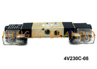 4V230C-08 pinta 1/4&quot; tipo maneira elétrica 12VDC de AirTAC do controle 5/3 do dobro da válvula de solenoide do ar