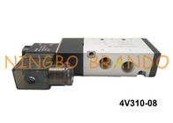 BSP 1/4&quot; tipo único solenoide DC12V DC24V de 4V310-08 AirTAC da maneira pneumática da válvula de solenoide 5/2