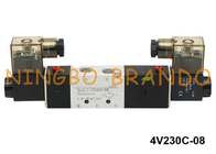 Tipo 5/3 válvula de solenoide pneumática 24VDC da maneira 220VAC de 4V230C-08 Airtac