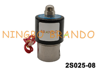 válvula de solenoide 2S025-08 de aço inoxidável DC24V AC220V 1/4&quot;
