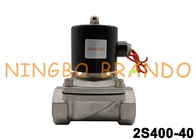 DN40 2S400-40 válvula de solenoide de aço inoxidável 12V de 1,5 polegadas 24V 220V