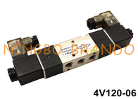 válvula pneumática AC220V AC110V DC24V do solenoide do dobro 4V120-06