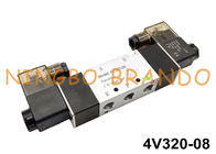 4V320-08 1/4&quot; válvula pneumática DC12V DC24V AC220V do solenoide dobro