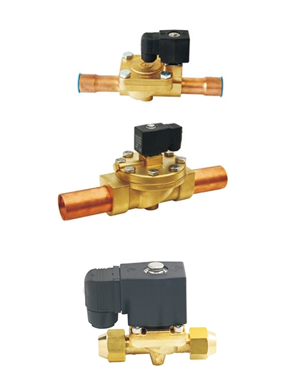 tipo de solda válvula de 1/2” de solenoide da refrigeração para o controle de temperatura AC/DC