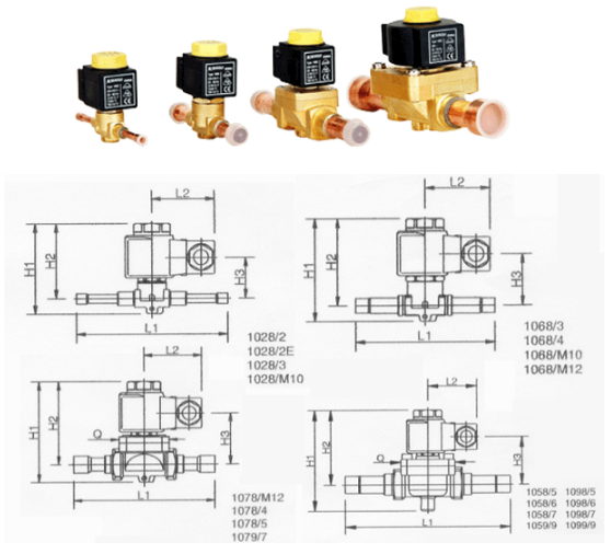 Válvula de solenoide líquida de ODF para a refrigeração/válvulas de solenoide elétricas no congelador