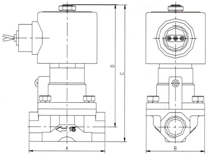 Dimensão da válvula de solenoide de bronze da série do picosegundo: