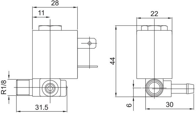 Tipo válvula de 5503 CEME de solenoide de bronze para o líquido de limpeza eletrônico 12V 24V 110V 220V 2 do ferro de vapor