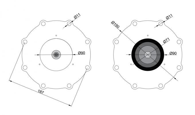 Dimensão do tipo diafragma de C113928 ASCO: