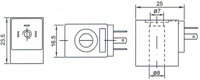 Dimensão da bobina do solenoide da válvula pneumática da série 4V110: