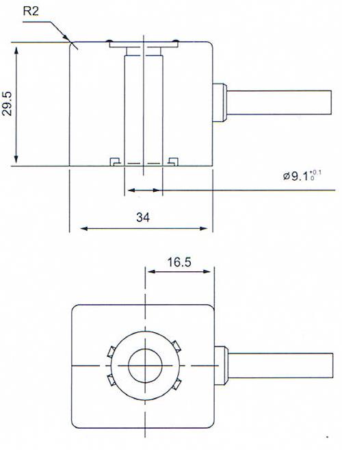 Dimensão da bobina da válvula de solenoide BB091360033: