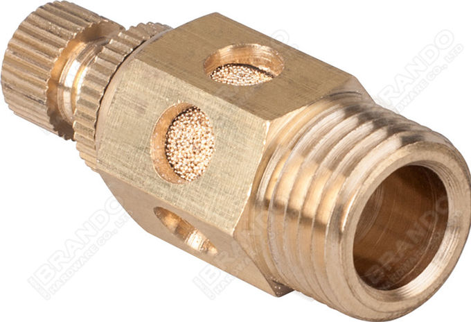 Válvula de regulador de pressão pneumática ajustável com o silenciador aglomerado 2 de bronze