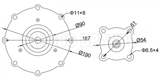 Dimensão principal do tipo jogo de reparação C113928 de ASCO do diafragma: