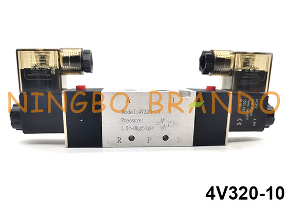 tipo controlador Pneumatic Solenoid Valve de 4V320-10 Airtac do dobro 5/2 de maneira 24V 220V