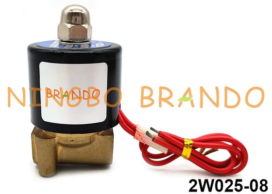 válvula de solenoide 2W025-08 fechado normal de bronze a ação direta para o gás de ar do óleo da água