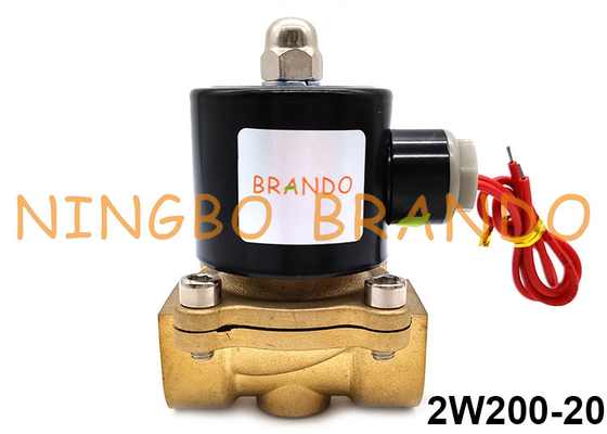 maneira fechado normal de bronze 12V 24V 110V 220V da válvula de solenoide 2W200-20 2/2
