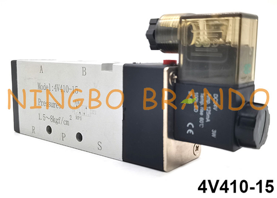 4V410-15 Airtac Tipo 5/2 Vias Controle de Ar Válvula Solenóide Pneumática Única 24 V 220 V
