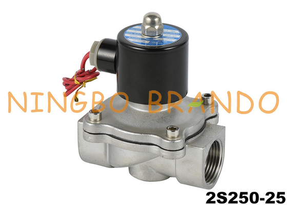 2S250-25 1&quot; Válvula Solenóide de Diafragma de Aço Inoxidável AC220V DC24V