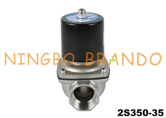 2S350-35 1-1/4&quot; NC Válvula Solenóide de Aço Inoxidável AC220V DC24V