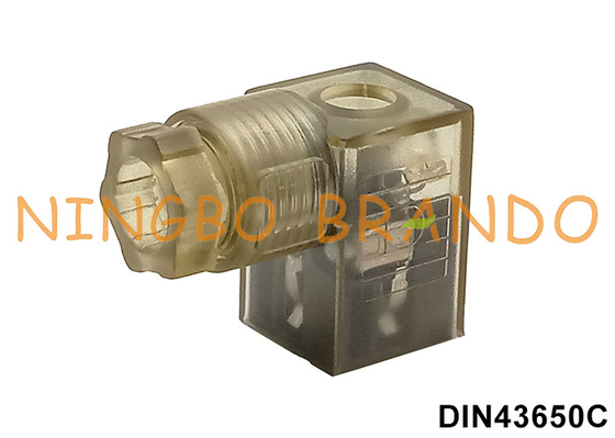 Tipo conector do RUÍDO 43650 da bobina do solenoide de C 2P+E com luz indicadora do diodo emissor de luz