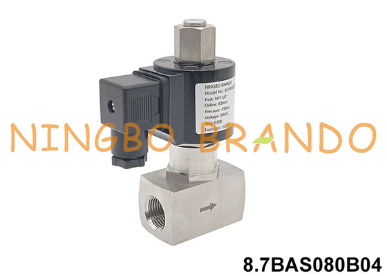 350 bar válvula de solenoide de aço inoxidável de alta pressão 12V 24V 110V 220V