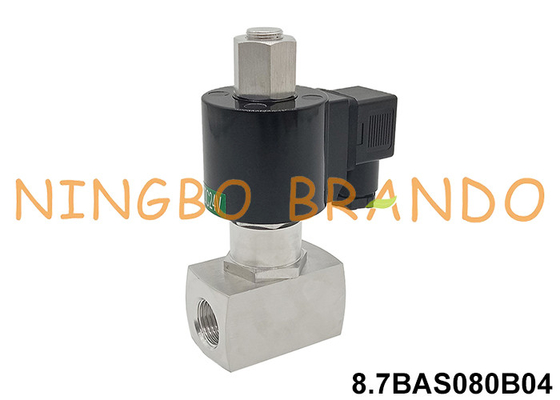 350 bar válvula de solenoide de aço inoxidável de alta pressão 12V 24V 110V 220V