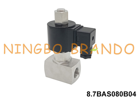 350 bar válvula de solenoide de aço inoxidável de alta pressão 12V 24V 110V 220V