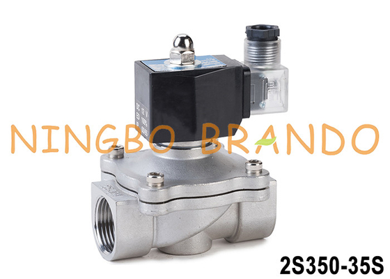 2S350-35 1-1/4'' 2 Way NC válvula de aço inoxidável para água óleo de ar 24V 220V