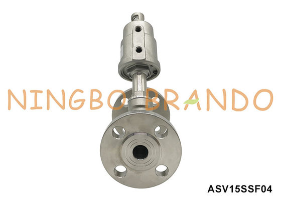 DN15 PN16 Portão de flanco Válvula de assento de ângulo pneumático de dupla ação normalmente fechada