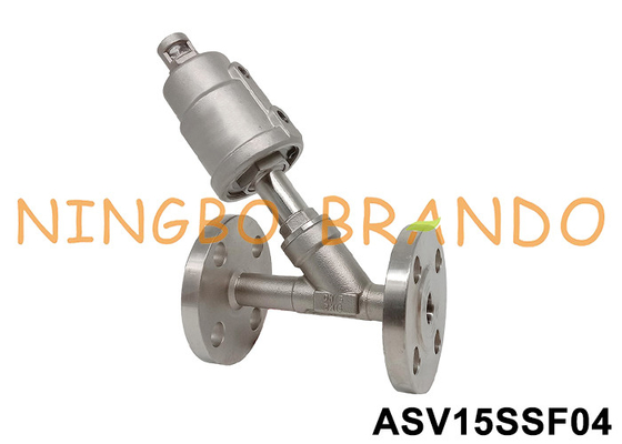 DN15 Port Flanged SS 304 válvula de banco de ângulo pneumático 0~16 bar
