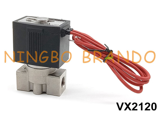 Válvula solenoide de aço inoxidável tipo SMC VX2120-02 1/4' 24V 220V