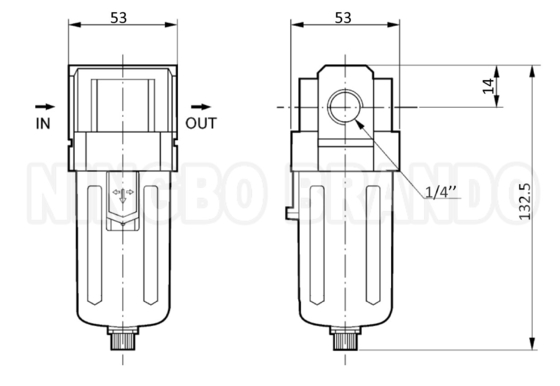SMC Tipo AF3000-02 AF3000-03 Filtro de ar pneumático para combinação FRL