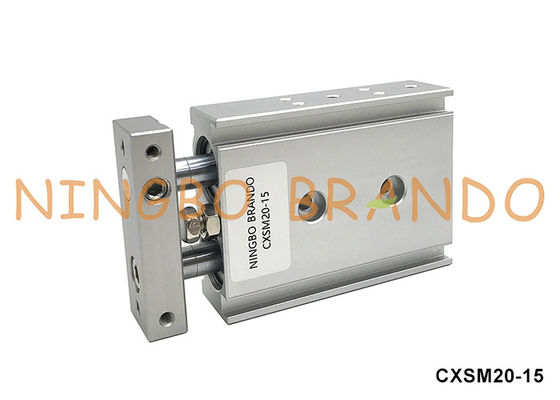 CXSM20-15 Tipo SMC cilindro de ar pneumático de dupla haste 20 mm de furo 15 mm de curso