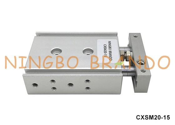 CXSM20-15 Tipo SMC cilindro de ar pneumático de dupla haste 20 mm de furo 15 mm de curso