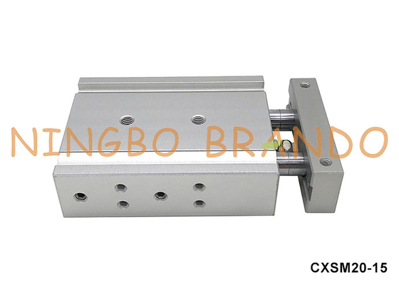 CXSM20-15 Tipo SMC cilindro de ar pneumático de dupla haste 20 mm de furo 15 mm de curso
