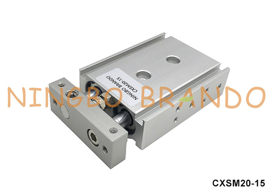 CXSM20-15 Tipo SMC cilindro de ar pneumático de dupla haste 20 mm de furo 15 mm de curso