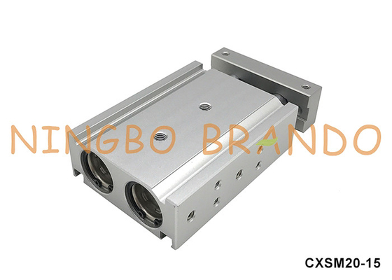 CXSM20-15 Tipo SMC cilindro de ar pneumático de dupla haste 20 mm de furo 15 mm de curso